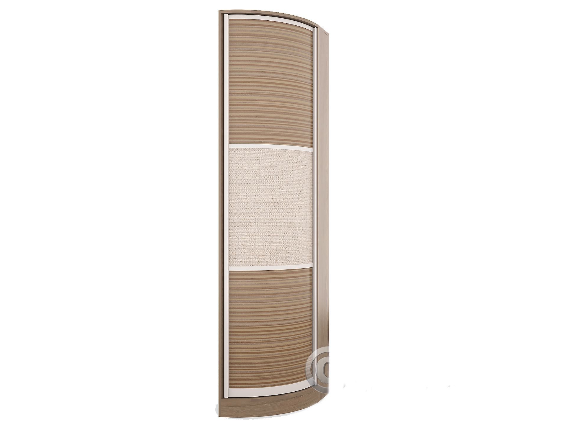 Радуга 15 - угловой шкаф-пенал с выгнутым радиусным фасадом